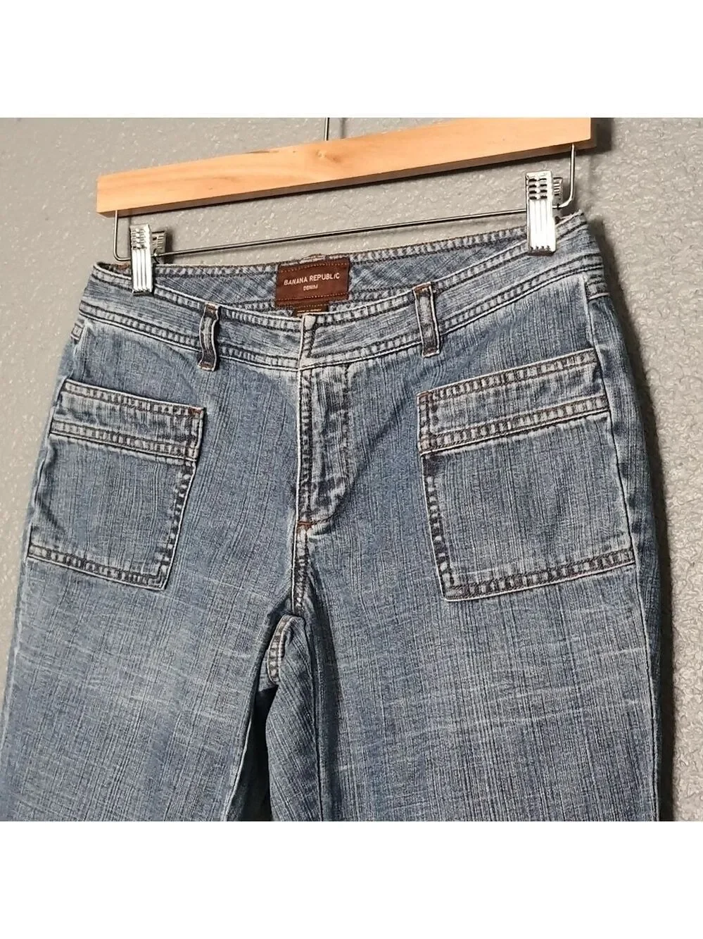 Wide Leg VNTG Jeans No Back Pocket 90s Altered Hem Y2k